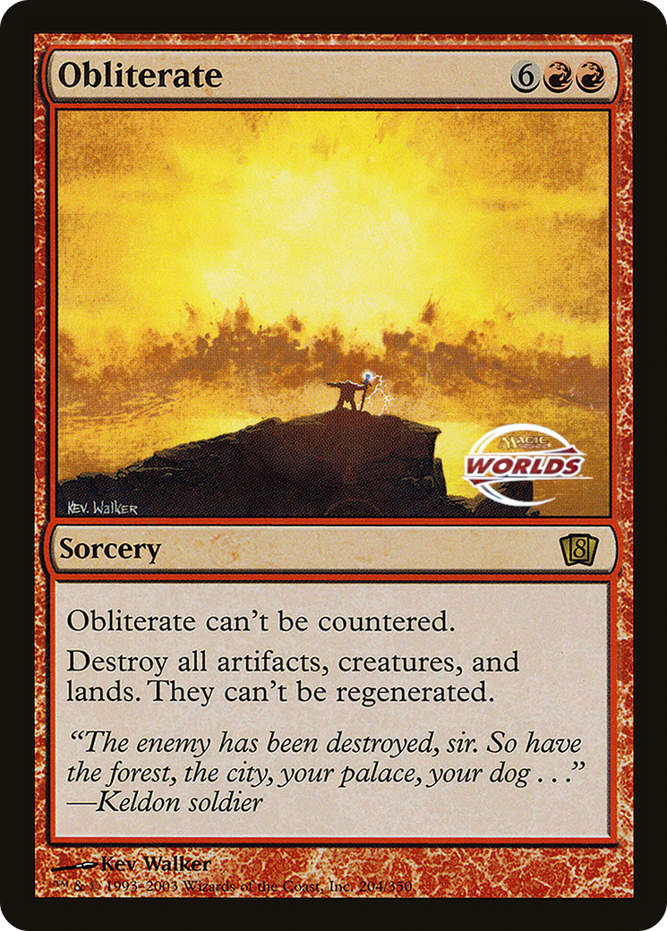 Obliterate (World Championship 2003) [Oversize Cards] | Gear Gaming Bentonville