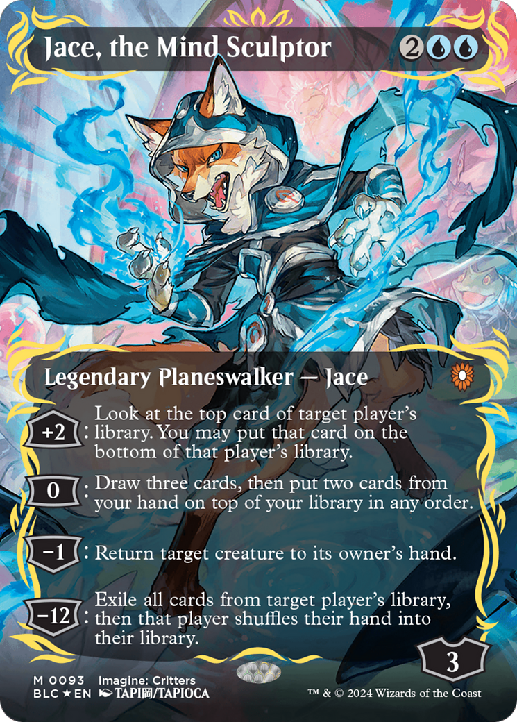 Jace, the Mind Sculptor (Borderless) (Raised Foil) [Bloomburrow Commander] | Gear Gaming Bentonville