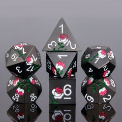 Rose-Shiny Buds Metal 7pcs Dice Set | Gear Gaming Bentonville