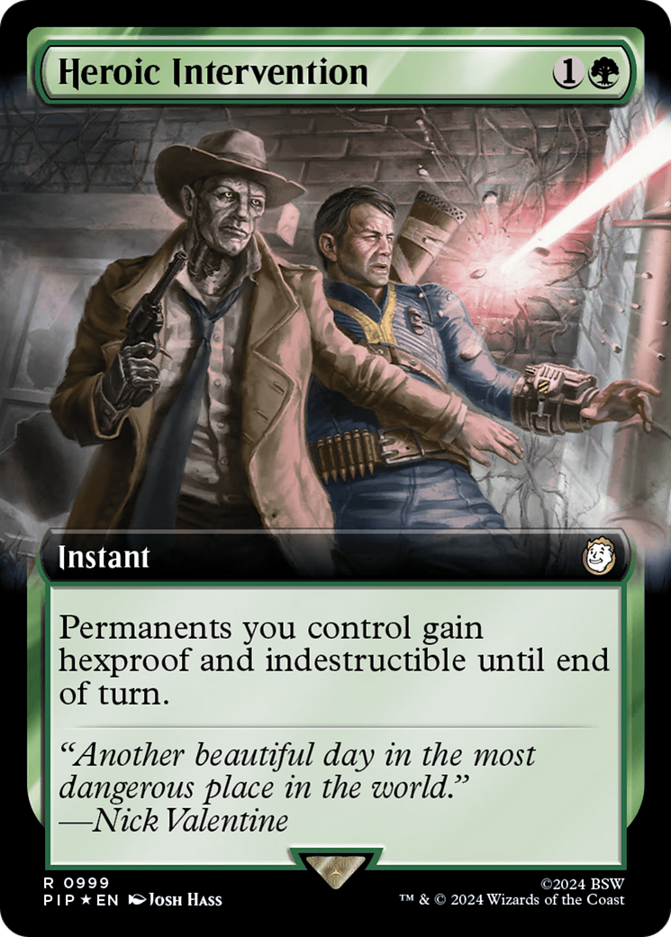 Heroic Intervention (Extended Art) (Surge Foil) [Fallout] | Gear Gaming Bentonville