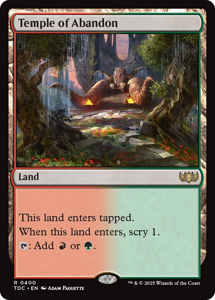Temple of Abandon [Tarkir: Dragonstorm Commander] | Gear Gaming Bentonville