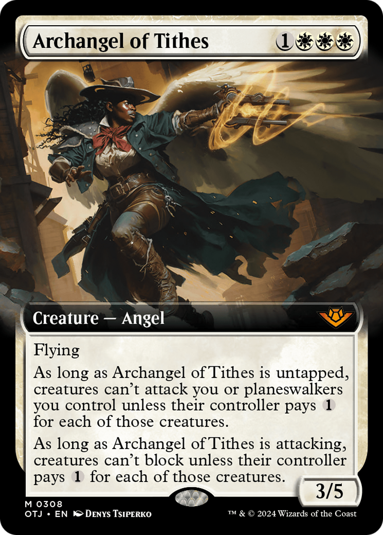 Archangel of Tithes (Extended Art) [Outlaws of Thunder Junction] | Gear Gaming Bentonville