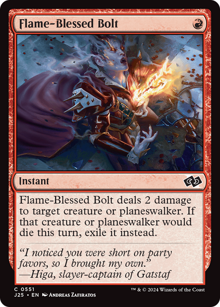 Flame-Blessed Bolt [Foundations Jumpstart] | Gear Gaming Bentonville