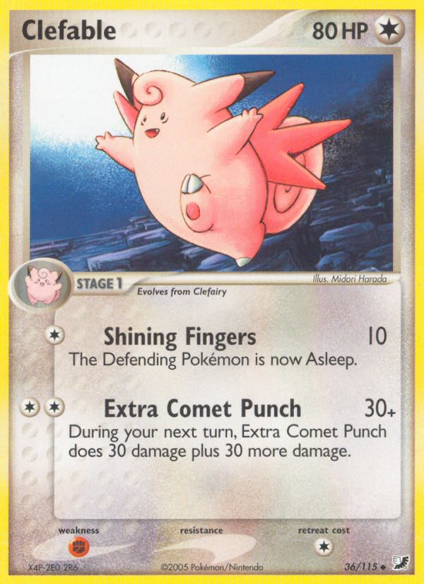 Clefable (36/115) [EX: Unseen Forces] | Gear Gaming Bentonville