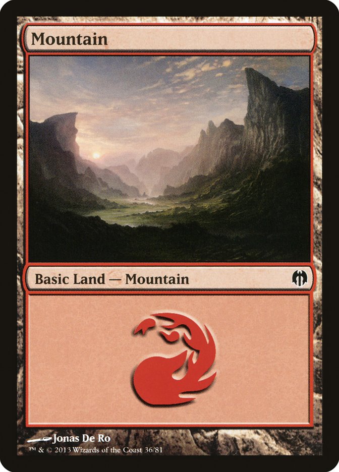 Mountain (36) [Duel Decks: Heroes vs. Monsters] | Gear Gaming Bentonville