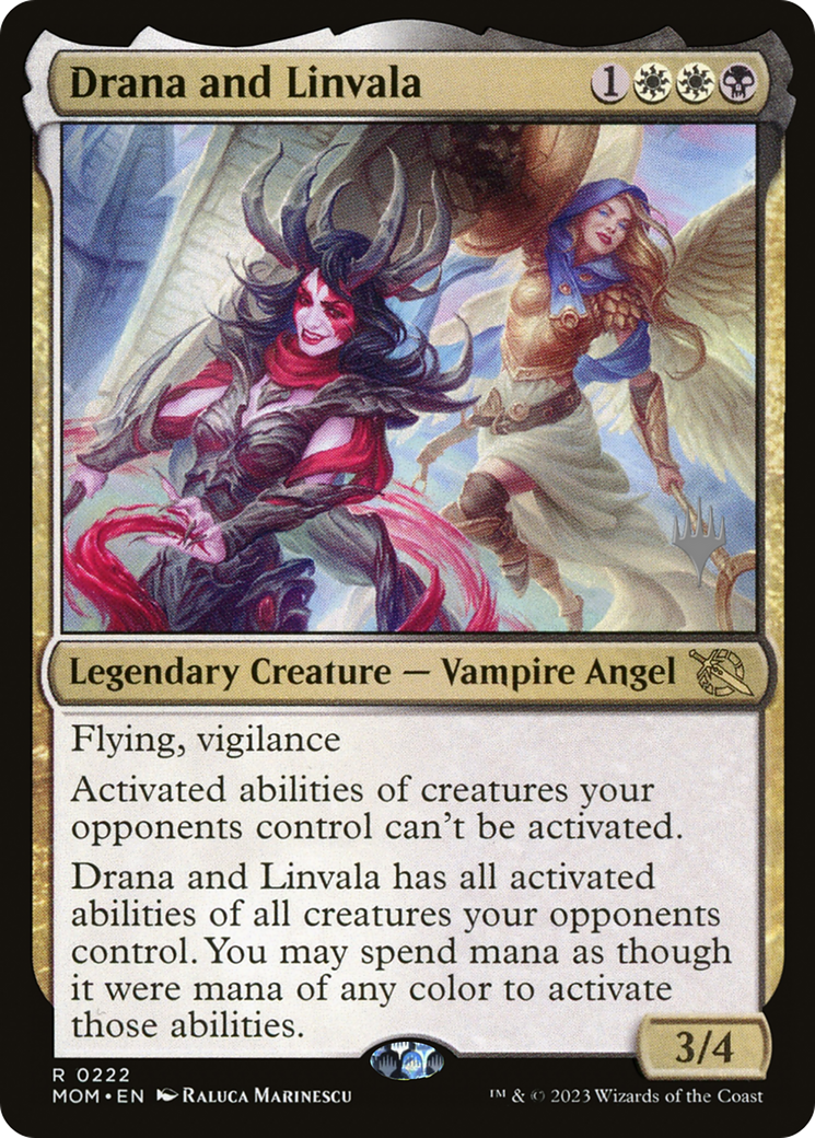 Drana and Linvala (Promo Pack) [March of the Machine Promos] | Gear Gaming Bentonville