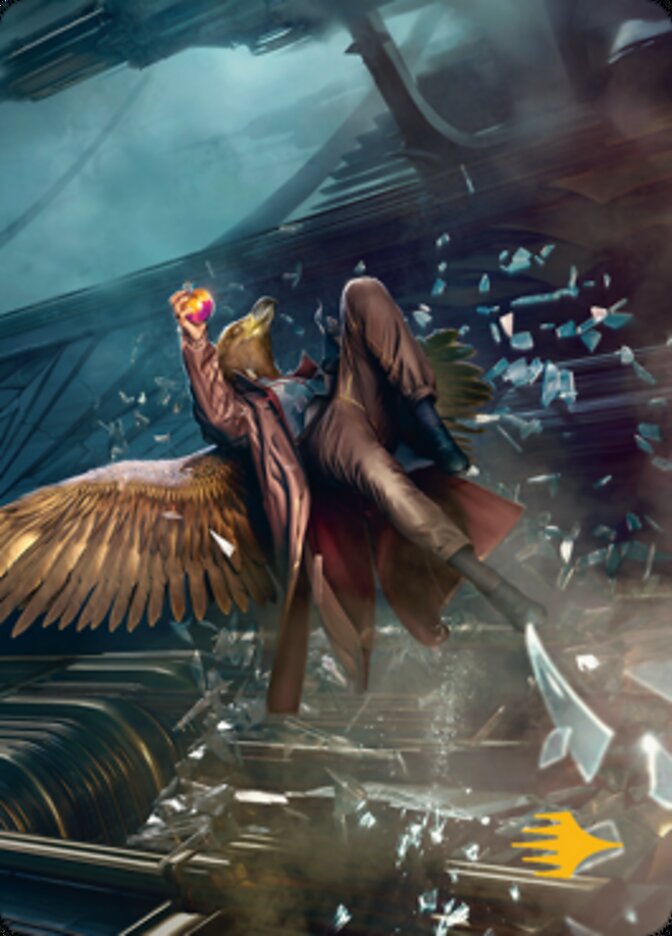 Skyway Robber Art Card (Gold-Stamped Signature) [Streets of New Capenna Art Series] | Gear Gaming Bentonville