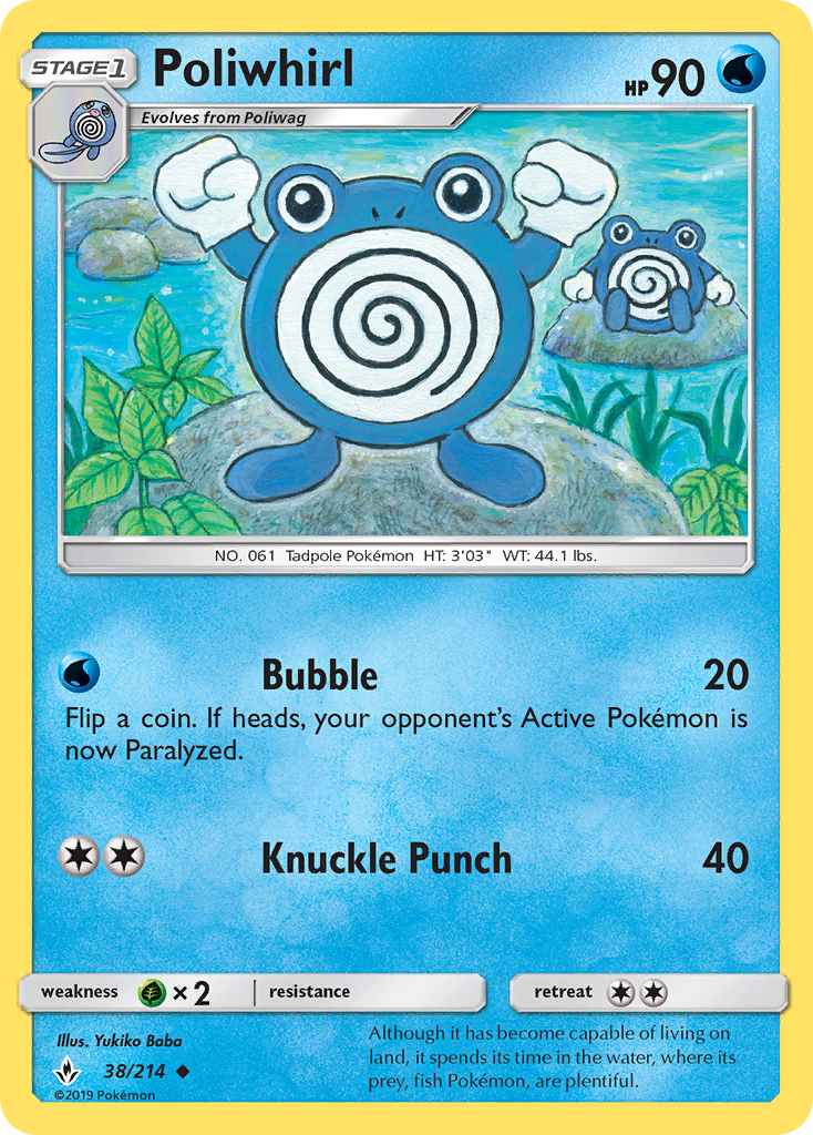 Poliwhirl (38/214) [Sun & Moon: Unbroken Bonds] | Gear Gaming Bentonville
