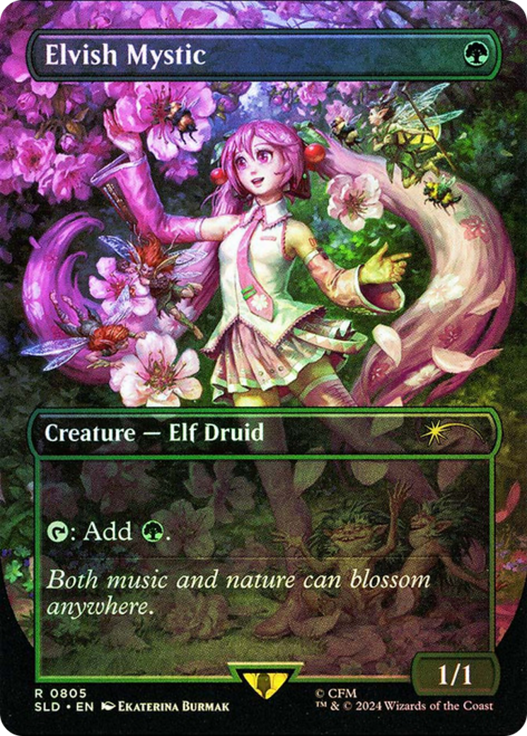 Elvish Mystic (0805) (Rainbow Foil) [Secret Lair Drop Series] | Gear Gaming Bentonville