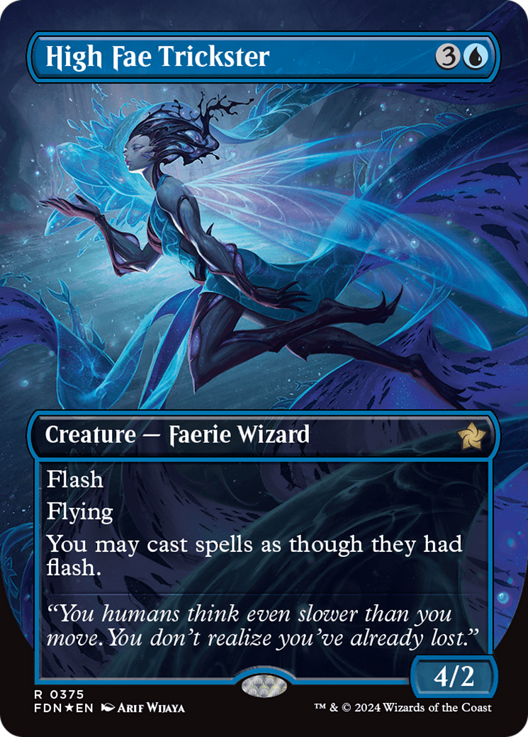 High Fae Trickster (Borderless) (Mana Foil) [Foundations] | Gear Gaming Bentonville