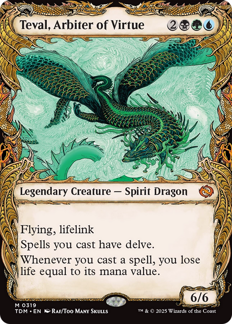 Teval, Arbiter of Virtue (Showcase) [Tarkir: Dragonstorm] | Gear Gaming Bentonville