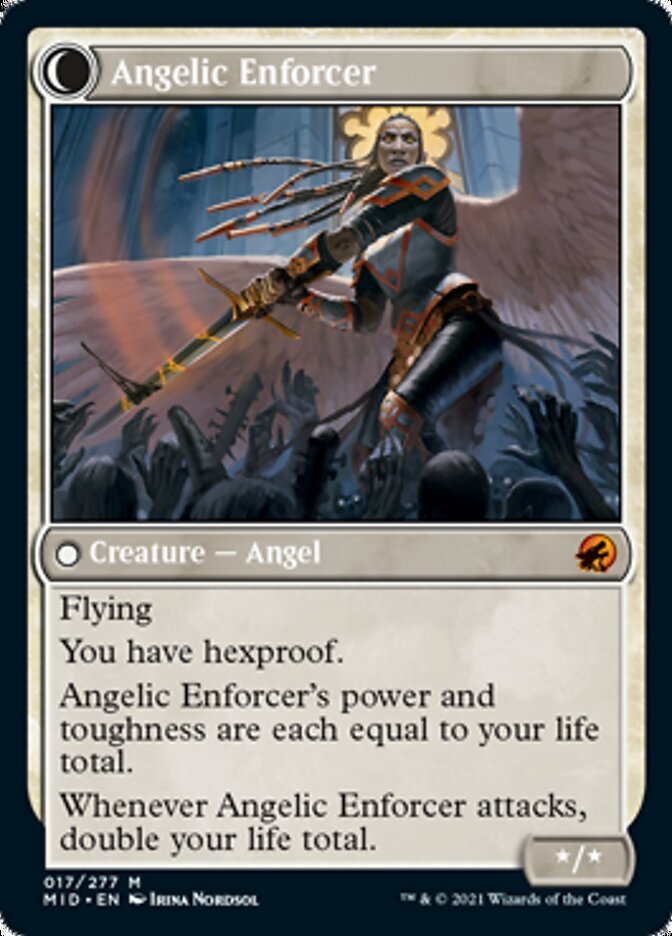 Enduring Angel // Angelic Enforcer [Innistrad: Midnight Hunt] | Gear Gaming Bentonville