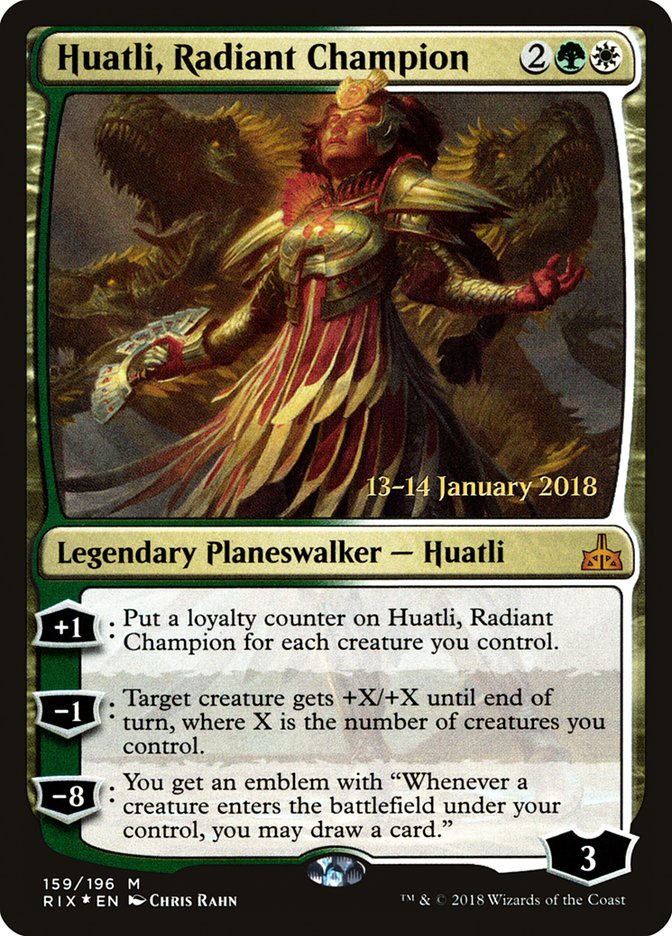 Huatli, Radiant Champion [Rivals of Ixalan Prerelease Promos] | Gear Gaming Bentonville