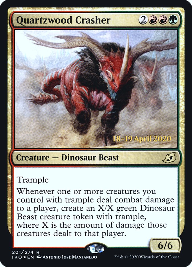 Quartzwood Crasher [Ikoria: Lair of Behemoths Prerelease Promos] | Gear Gaming Bentonville