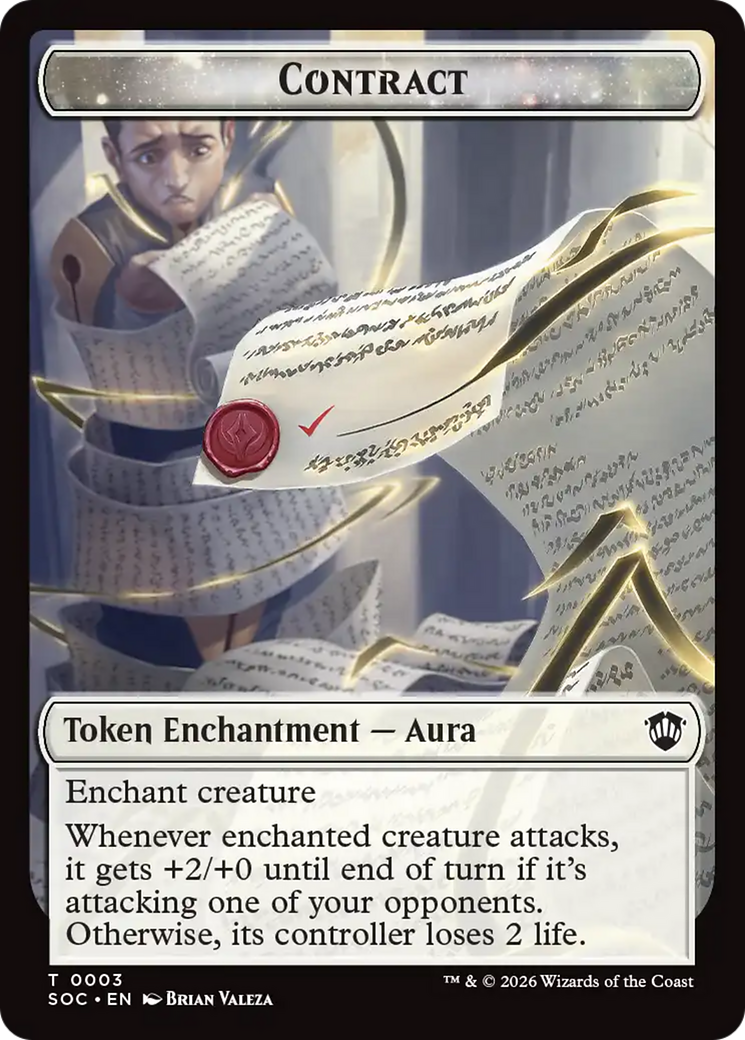 Contract // Copy Double-Sided Token [Secrets of Strixhaven Commander Tokens] | Gear Gaming Bentonville