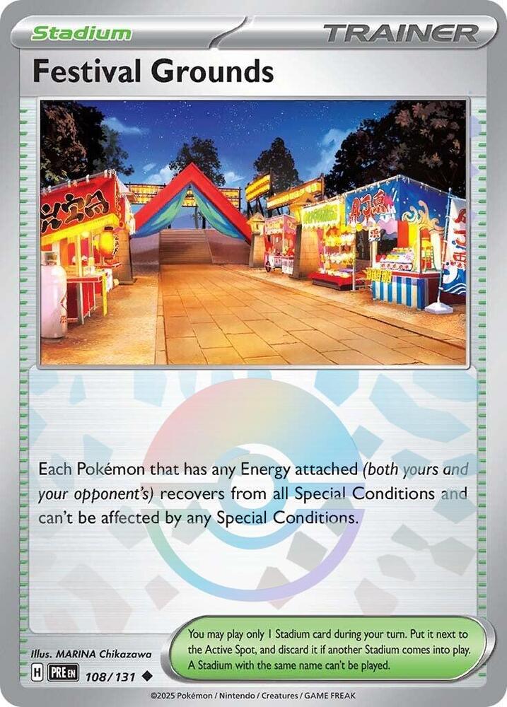 Festival Grounds (108/131) (Poke Ball Pattern) [Scarlet & Violet: Prismatic Evolutions] | Gear Gaming Bentonville