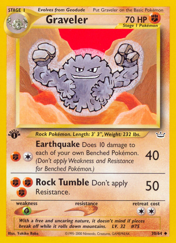 Graveler (30/64) [Neo Revelation 1st Edition] | Gear Gaming Bentonville