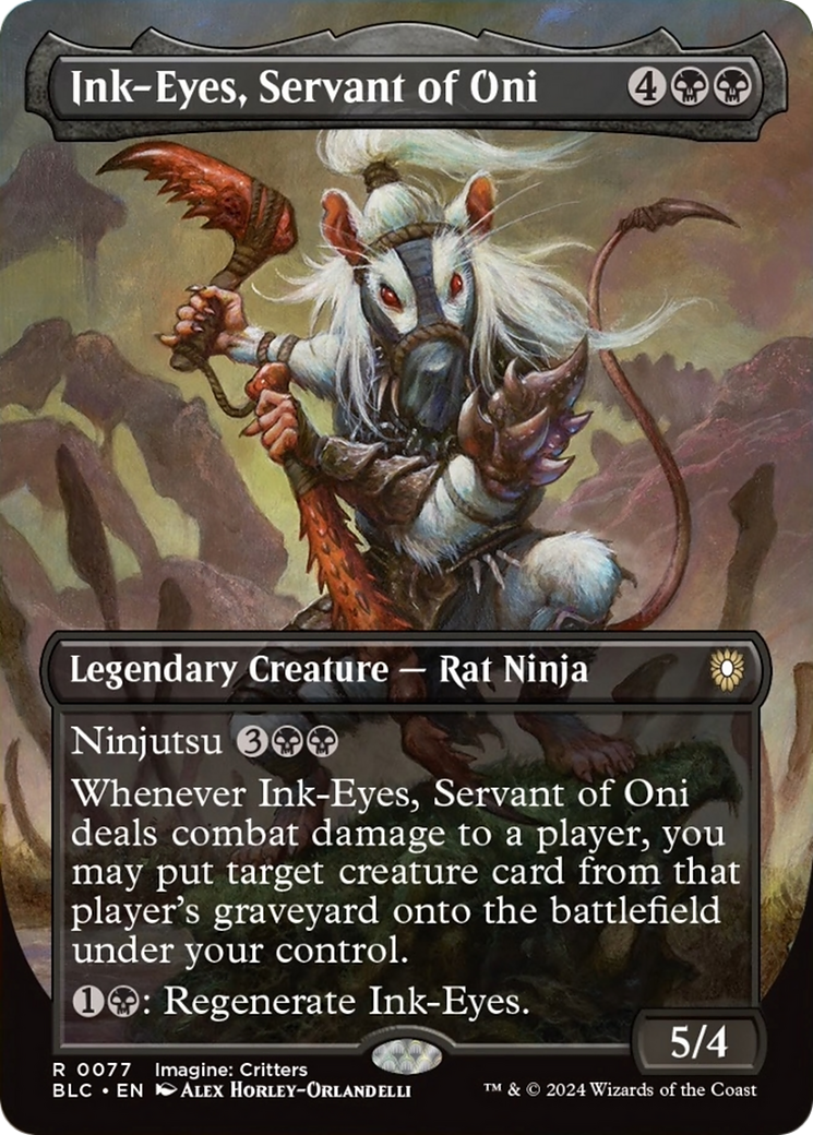 Ink-Eyes, Servant of Oni (Borderless) [Bloomburrow Commander] | Gear Gaming Bentonville