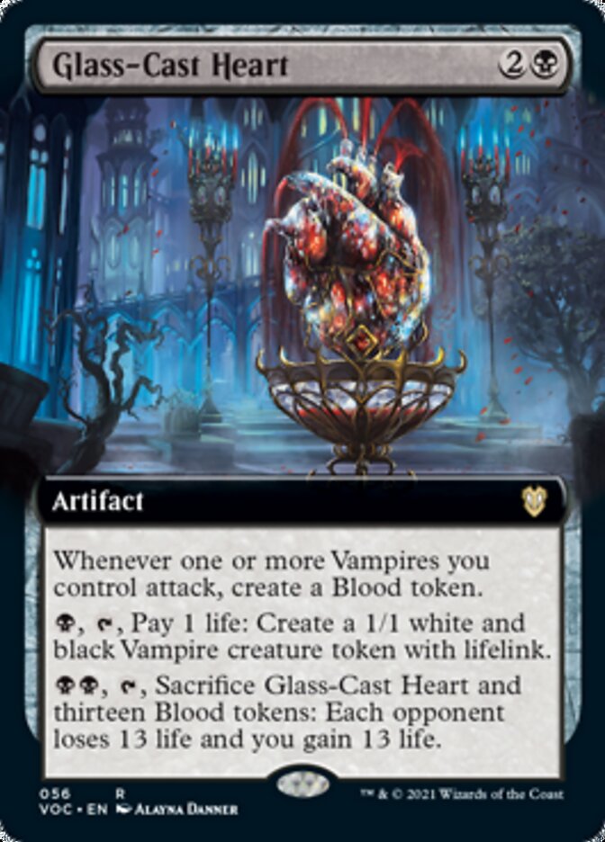 Glass-Cast Heart (Extended Art) [Innistrad: Crimson Vow Commander] | Gear Gaming Bentonville