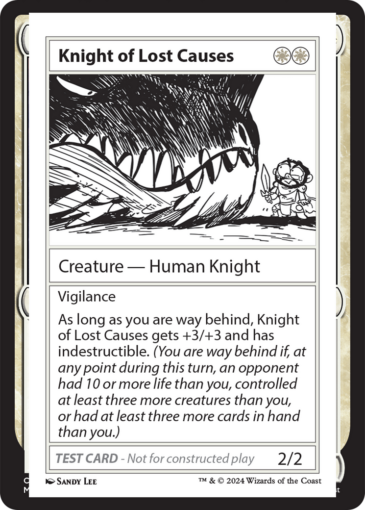 Knight of Lost Causes [Mystery Booster 2 Playtest Cards] | Gear Gaming Bentonville