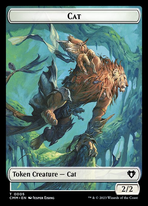 Spirit (0010) // Cat (0005) Double-Sided Token [Commander Masters Tokens] | Gear Gaming Bentonville