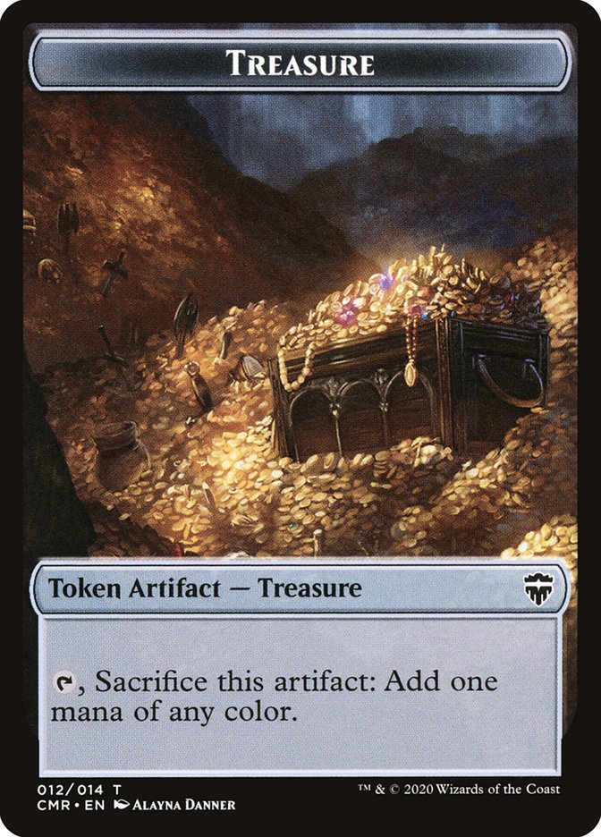 Rock // Treasure Double-Sided Token [Commander Legends Tokens] | Gear Gaming Bentonville
