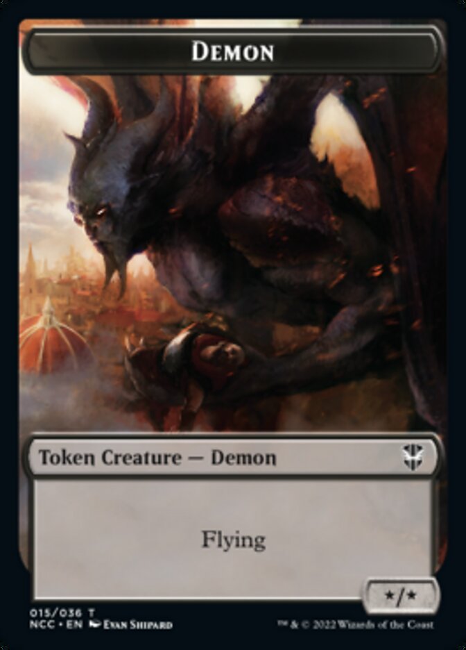 Demon // Copy Double-Sided Token [Streets of New Capenna Commander Tokens] | Gear Gaming Bentonville