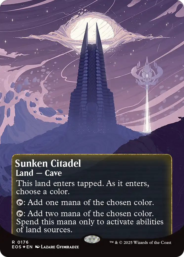 Sunken Citadel (0176) (Borderless) (Galaxy Foil) [Edge of Eternities: Stellar Sights] | Gear Gaming Bentonville