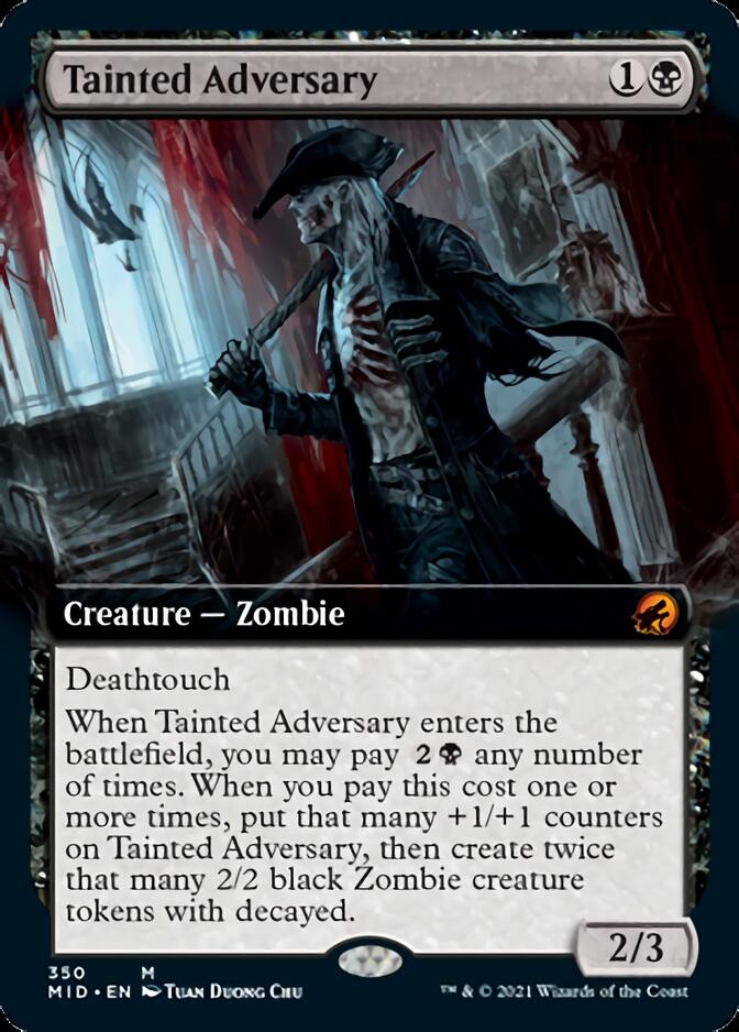 Tainted Adversary (Extended Art) [Innistrad: Midnight Hunt] | Gear Gaming Bentonville