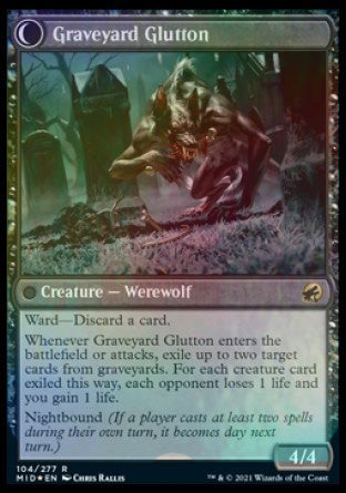 Graveyard Trespasser // Graveyard Glutton [Innistrad: Midnight Hunt Prerelease Promos] | Gear Gaming Bentonville