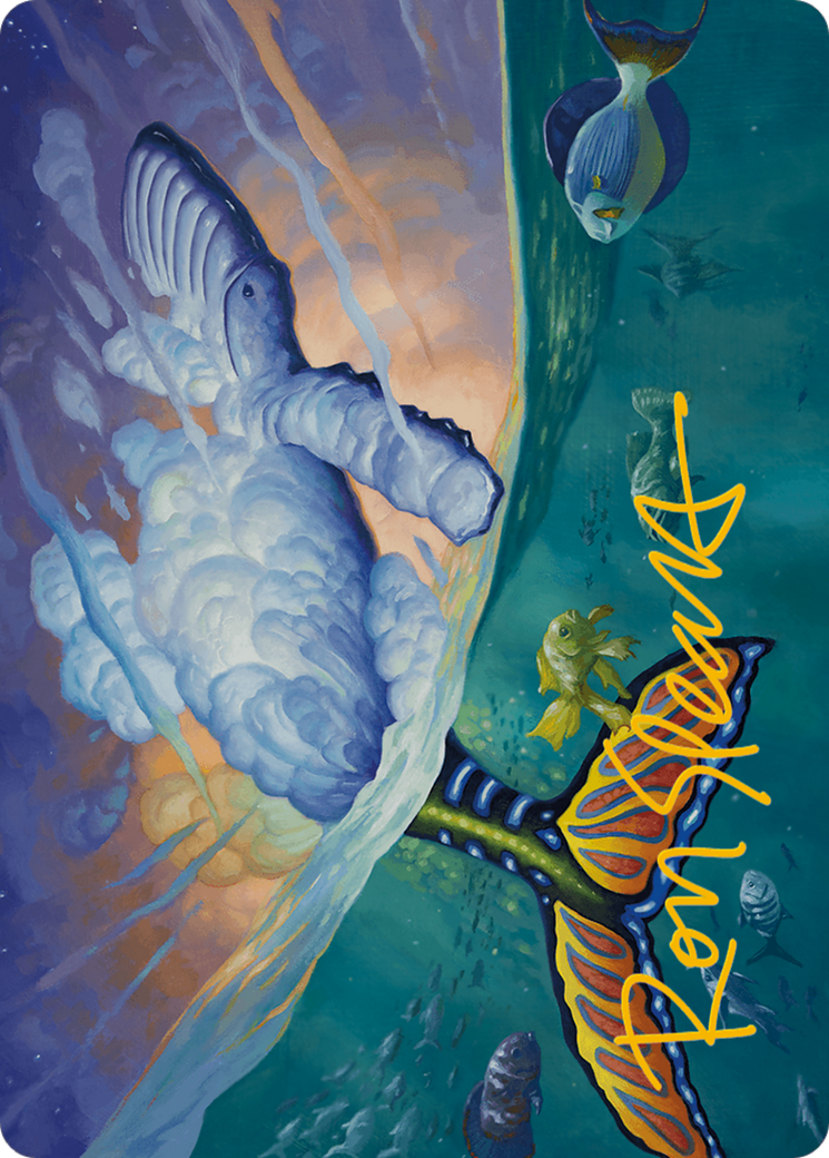 Dreamtide Whale Art Card (Gold-Stamped Signature) [Modern Horizons 3 Art Series] | Gear Gaming Bentonville