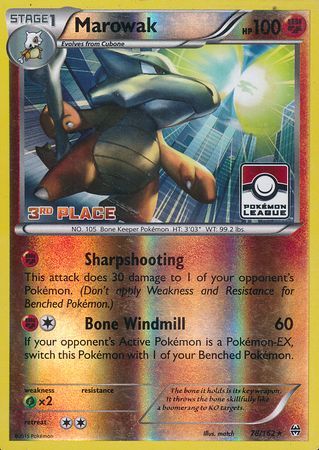 Marowak (78/162) (League Promo 3rd Place) [XY: BREAKthrough] | Gear Gaming Bentonville