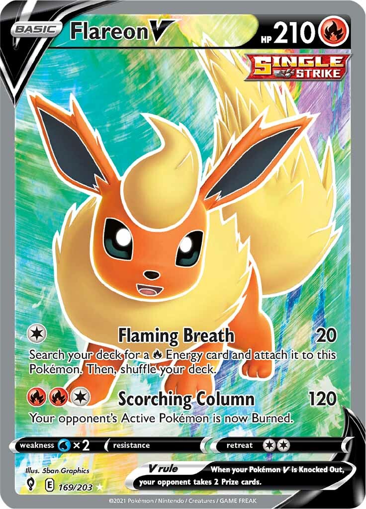 Flareon V (169/203) [Sword & Shield: Evolving Skies] | Gear Gaming Bentonville