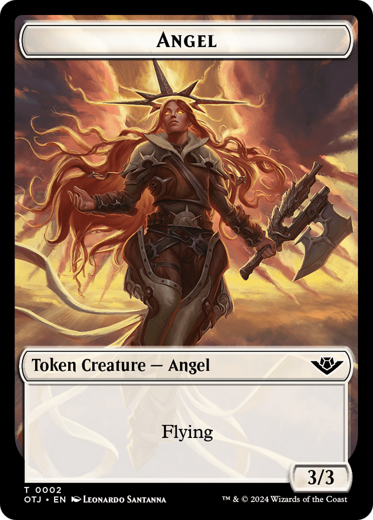 Angel Token [Outlaws of Thunder Junction Tokens] | Gear Gaming Bentonville