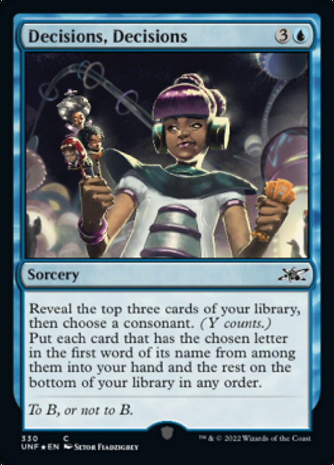 Decisions, Decisions (Galaxy Foil) [Unfinity] | Gear Gaming Bentonville