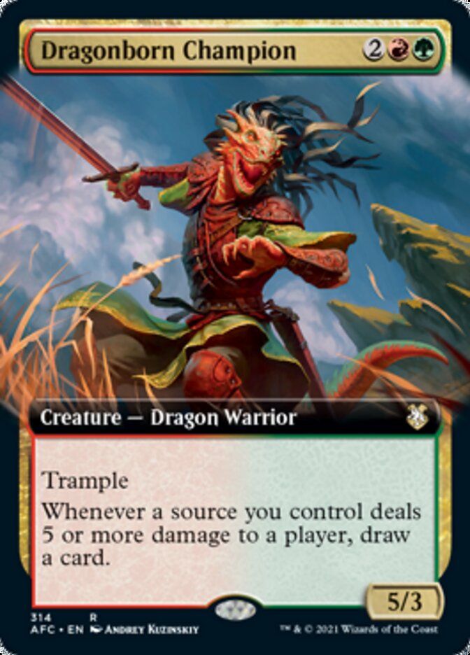 Dragonborn Champion (Extended Art) [Dungeons & Dragons: Adventures in the Forgotten Realms Commander] | Gear Gaming Bentonville
