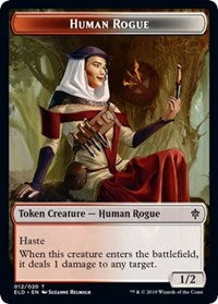Human Rogue // Food (15) Double-Sided Token [Throne of Eldraine Tokens] | Gear Gaming Bentonville