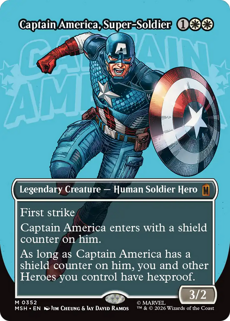 Captain America, Super-Soldier (Borderless) (0352) [Marvel Super Heroes] | Gear Gaming Bentonville