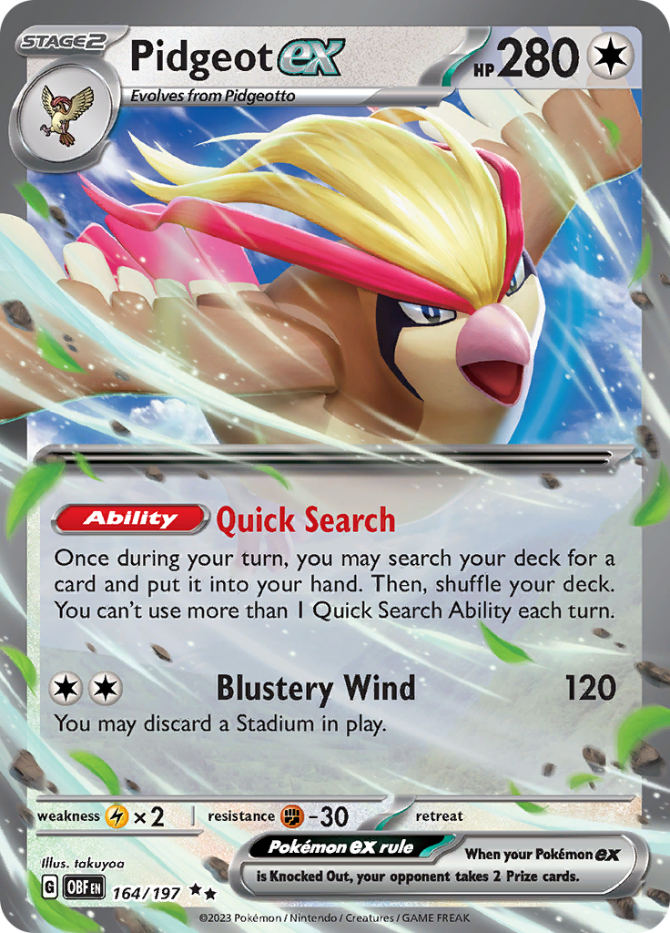 Pidgeot ex (164/197) [Scarlet & Violet: Obsidian Flames] | Gear Gaming Bentonville