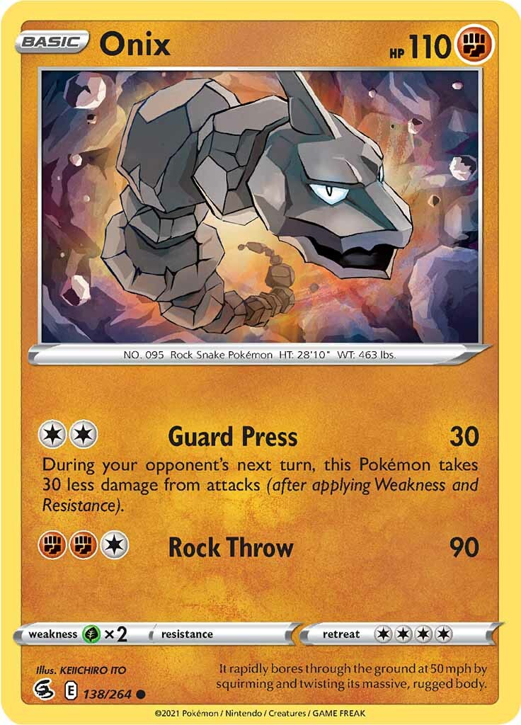 Onix (138/264) [Sword & Shield: Fusion Strike] | Gear Gaming Bentonville