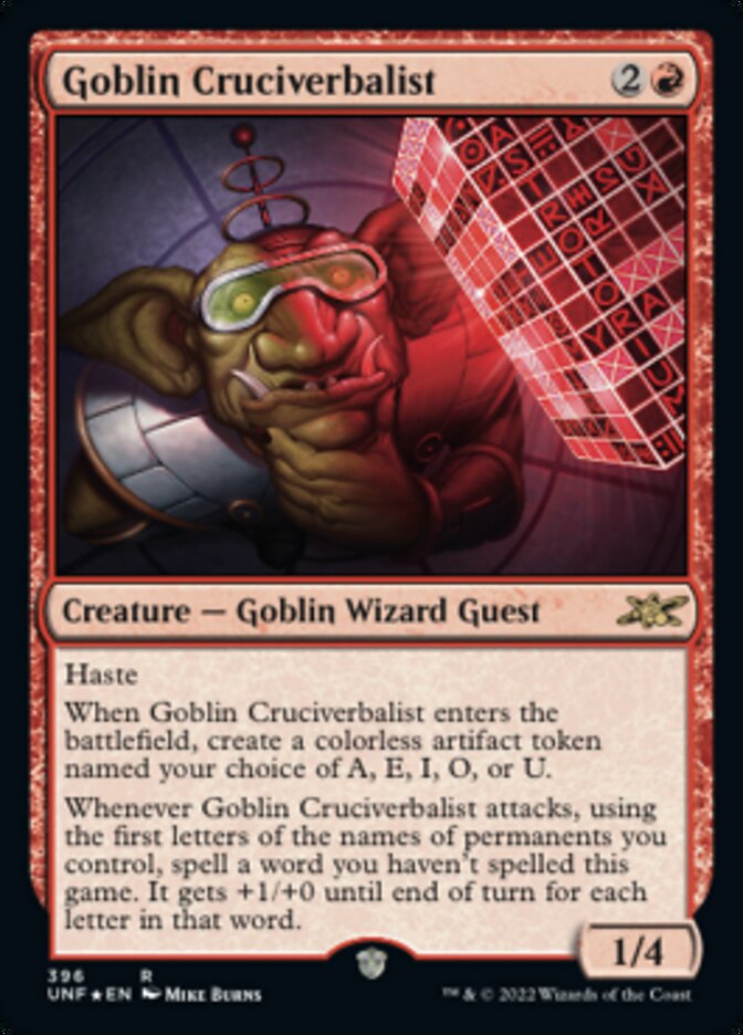 Goblin Cruciverbalist (Galaxy Foil) [Unfinity] | Gear Gaming Bentonville