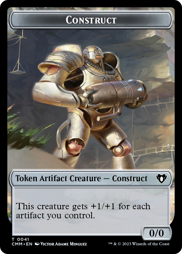 Spirit (0010) // Construct (0041) Double-Sided Token [Commander Masters Tokens] | Gear Gaming Bentonville