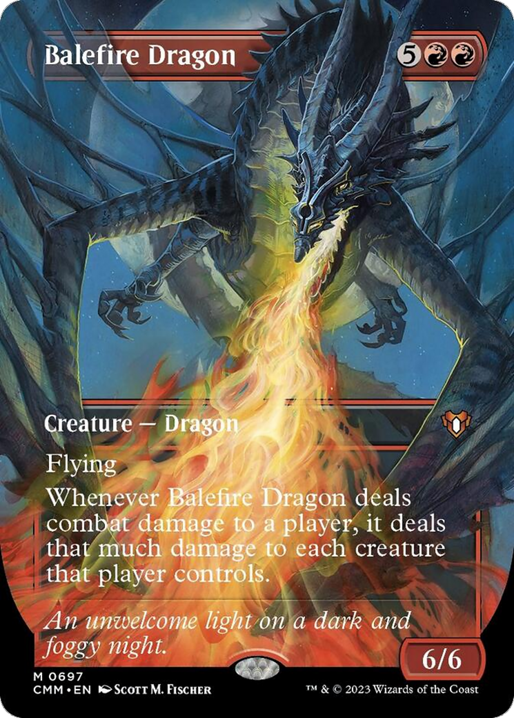 Balefire Dragon (Borderless Alternate Art) [Commander Masters] | Gear Gaming Bentonville