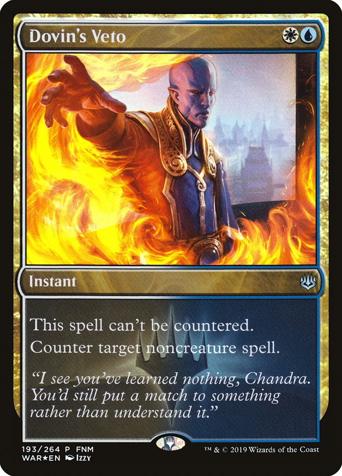 Dovin's Veto (FNM) [War of the Spark Promos] | Gear Gaming Bentonville