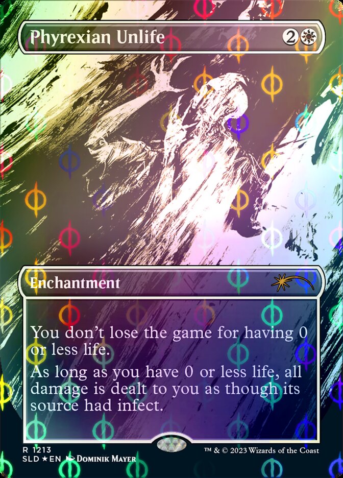 Phyrexian Unlife (Borderless Ichor Step-and-Compleat Foil) [Secret Lair Drop Series] | Gear Gaming Bentonville