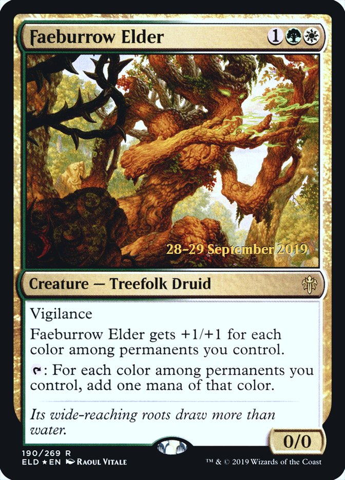 Faeburrow Elder [Throne of Eldraine Prerelease Promos] | Gear Gaming Bentonville