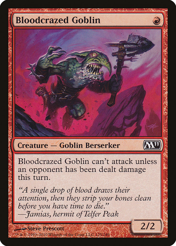 Bloodcrazed Goblin [Magic 2011] | Gear Gaming Bentonville