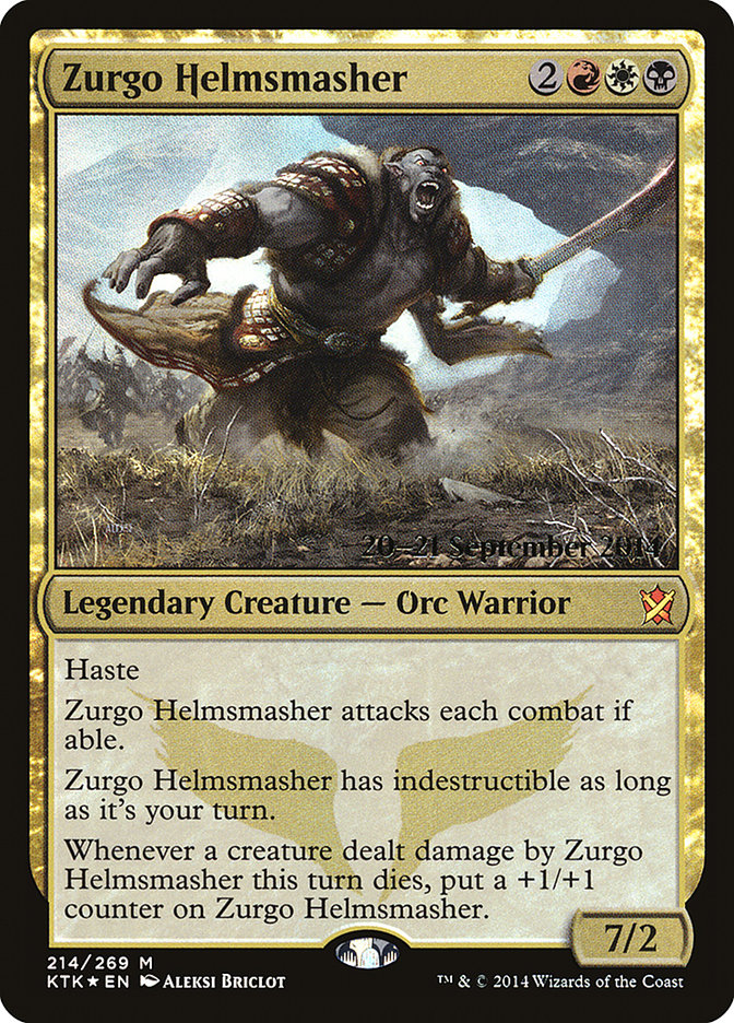 Zurgo Helmsmasher [Khans of Tarkir Prerelease Promos] | Gear Gaming Bentonville