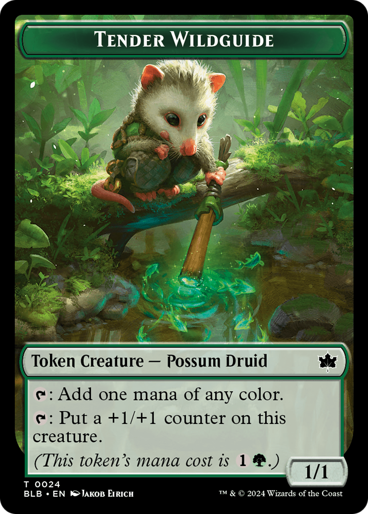 Tender Wildguide Token [Bloomburrow Tokens] | Gear Gaming Bentonville