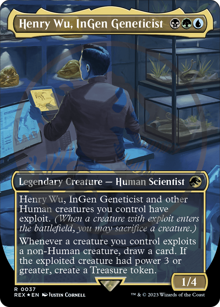 Henry Wu, InGen Geneticist (Emblem) (Borderless) [Jurassic World Collection Tokens] | Gear Gaming Bentonville